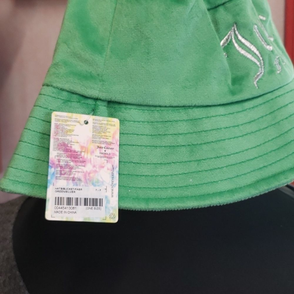 Juicy Couture Bright Green Bucket Hat - Picture 6 of 14